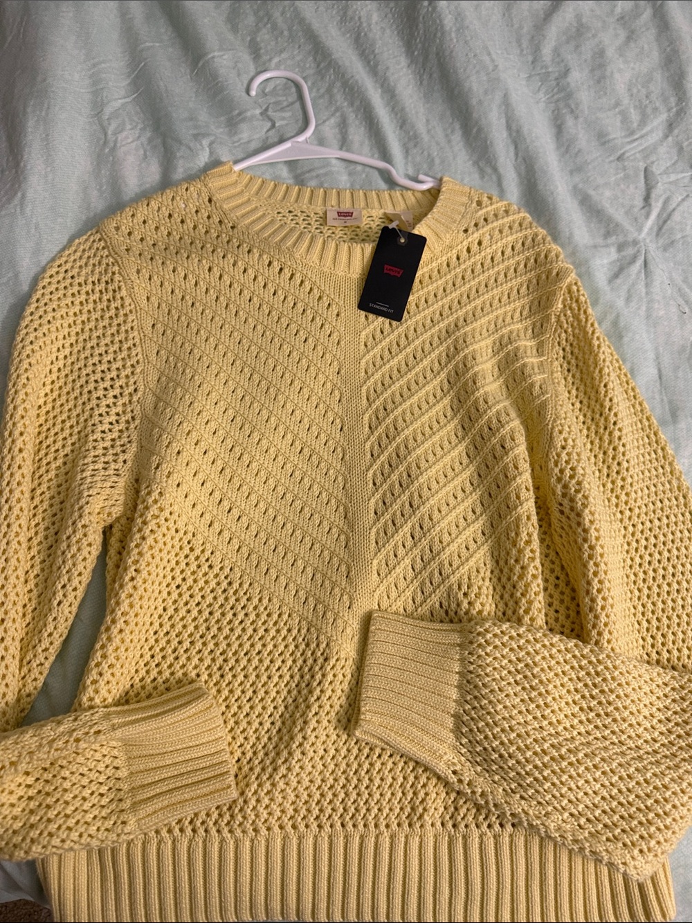 Levi's women’s Pale Yellow Crewneck Sweater